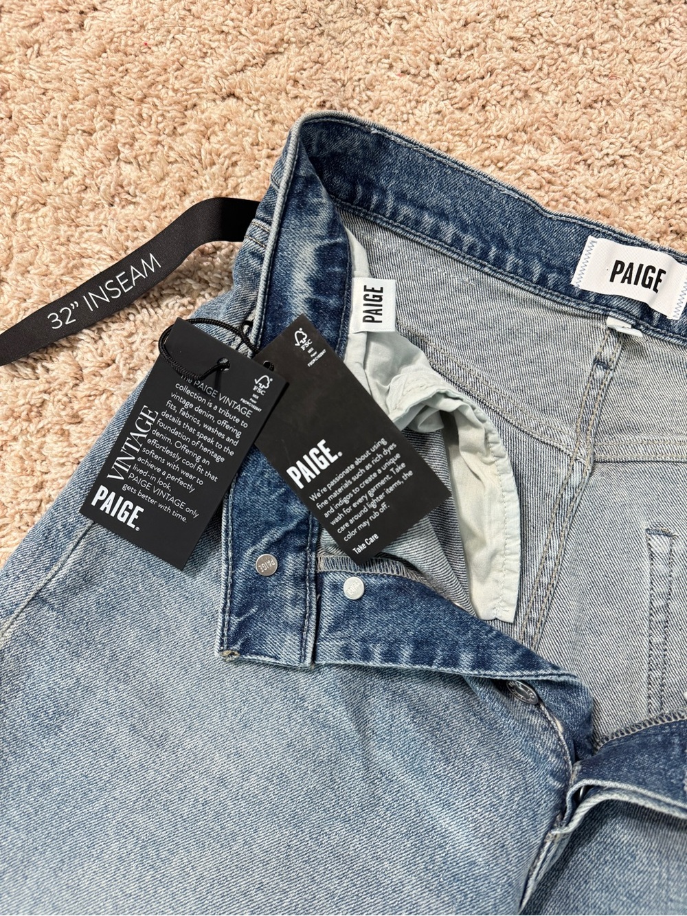 NWT PAIGE. SAWYER WIDE LEG High Rise Wide Straight Leg Jeans Size 28 - Picture 8 of 16